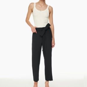 Aritzia Wilfred Tie Front Pant sz 6 Black